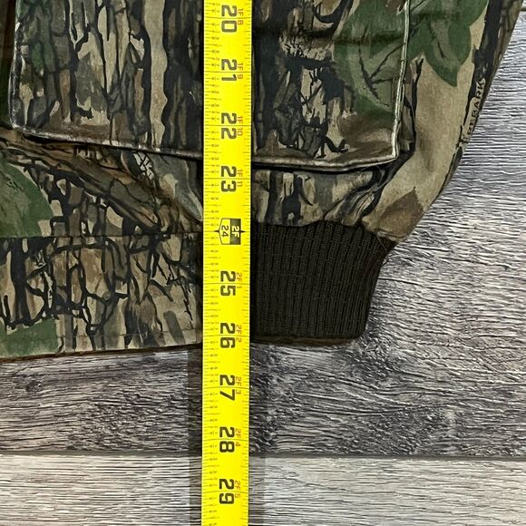 Vintage 80s Trophy Club Camo Bomber Hunting Jacket Realtree Style - Men’s Large - Picture 10 of 10